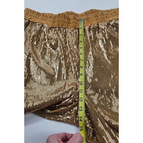 Shavonne Dorsey Gold Wide Leg Pants - Picture 6 of 10